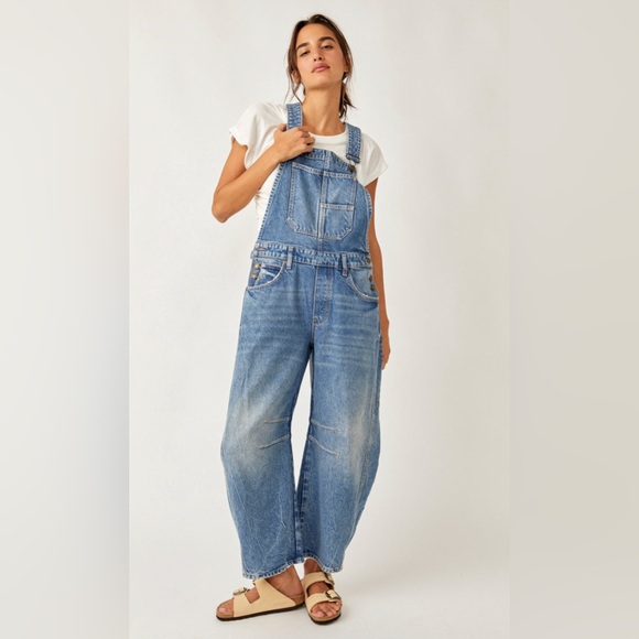 Free People Pants - Free People Good Luck Overall Ultra Light Beam XS B728